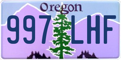 OR license plate 997LHF