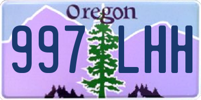 OR license plate 997LHH