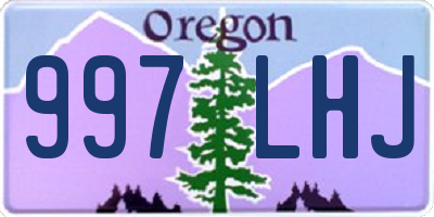 OR license plate 997LHJ