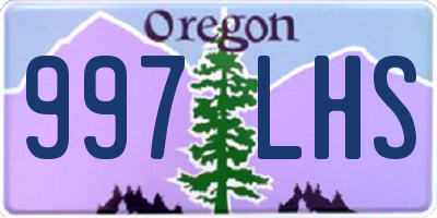 OR license plate 997LHS