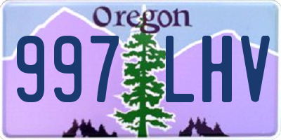OR license plate 997LHV