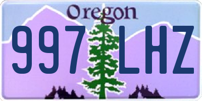 OR license plate 997LHZ