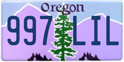 OR license plate 997LIL