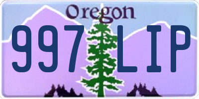 OR license plate 997LIP