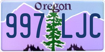 OR license plate 997LJC