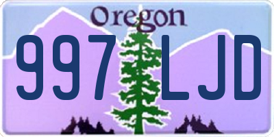 OR license plate 997LJD