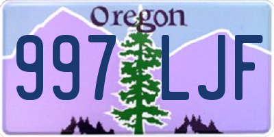 OR license plate 997LJF