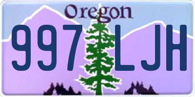 OR license plate 997LJH