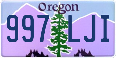 OR license plate 997LJI