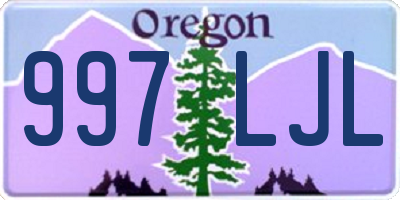 OR license plate 997LJL