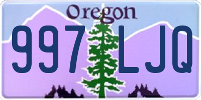 OR license plate 997LJQ