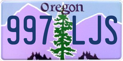 OR license plate 997LJS