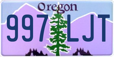 OR license plate 997LJT