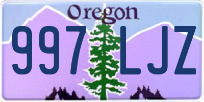 OR license plate 997LJZ