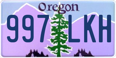 OR license plate 997LKH