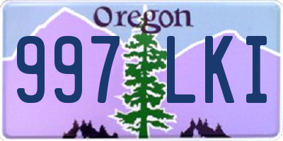 OR license plate 997LKI