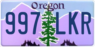 OR license plate 997LKR