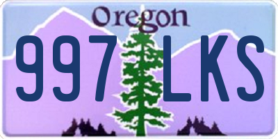 OR license plate 997LKS