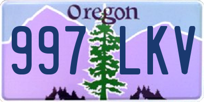 OR license plate 997LKV