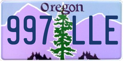 OR license plate 997LLE