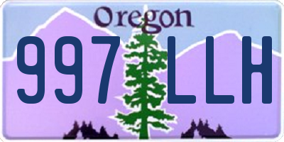 OR license plate 997LLH