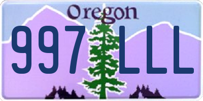 OR license plate 997LLL