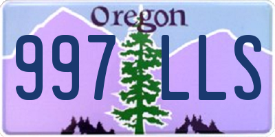 OR license plate 997LLS