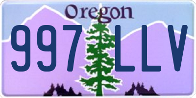 OR license plate 997LLV