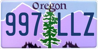 OR license plate 997LLZ