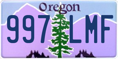 OR license plate 997LMF