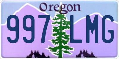 OR license plate 997LMG