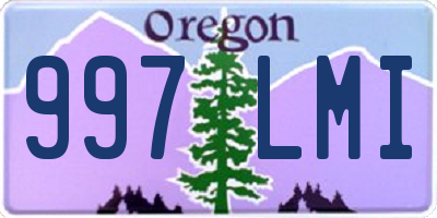 OR license plate 997LMI
