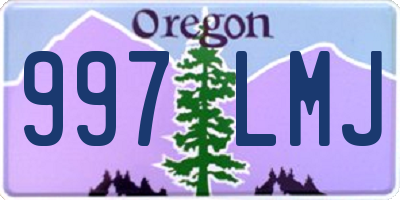 OR license plate 997LMJ