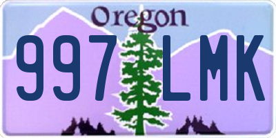 OR license plate 997LMK