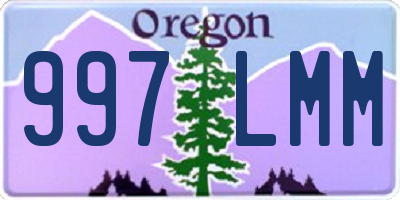 OR license plate 997LMM
