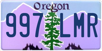 OR license plate 997LMR