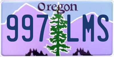 OR license plate 997LMS