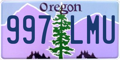 OR license plate 997LMU