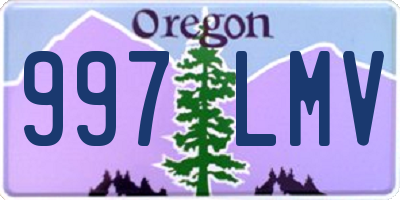 OR license plate 997LMV