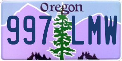 OR license plate 997LMW