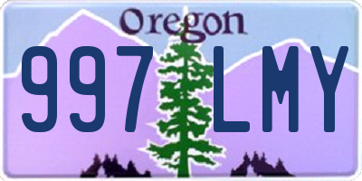 OR license plate 997LMY