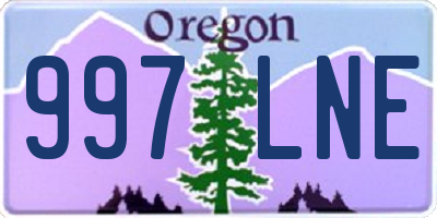 OR license plate 997LNE