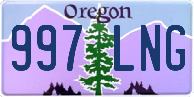 OR license plate 997LNG