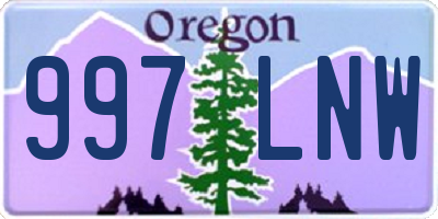 OR license plate 997LNW