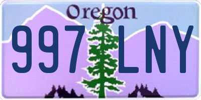 OR license plate 997LNY