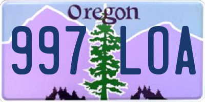 OR license plate 997LOA