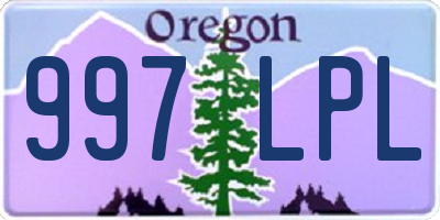 OR license plate 997LPL