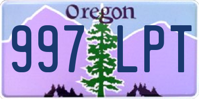 OR license plate 997LPT