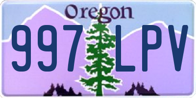 OR license plate 997LPV