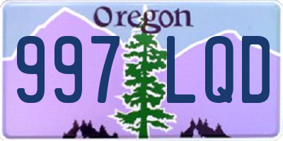 OR license plate 997LQD